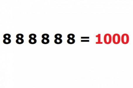 Đặt phép tính với 8 số 8, bạn có tìm được cách giải không?