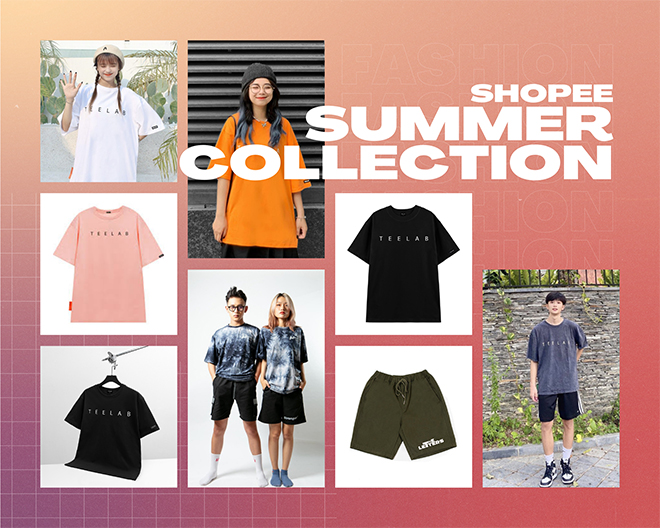 Tham khảo áo thun Teelab Premium Basic Tee giảm 53&amp; chỉ còn 166.000 đồng và quần đùi ngắn lưng thun co giãn giảm 50% chỉ còn 165.000 đồng.