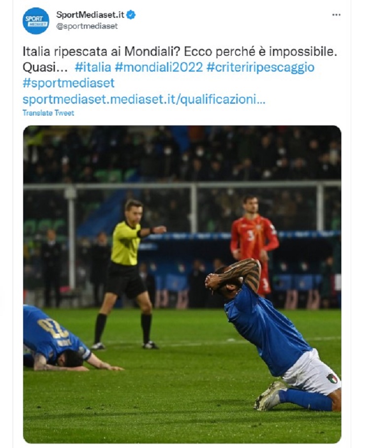 Sport Mediaset nói về khả năng Italia thay Iran dự World Cup 2022