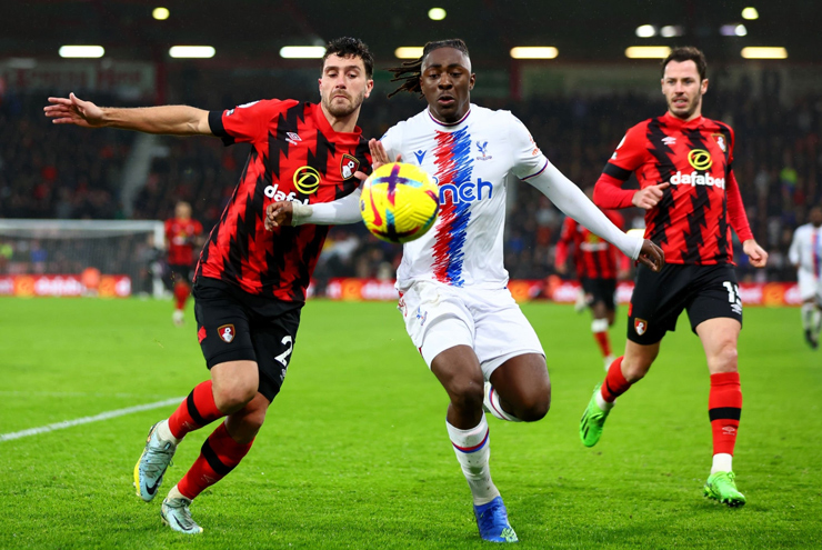 Crystal Palace tỏ ra lấn lướt hơn đội chủ nhà Bournemouth