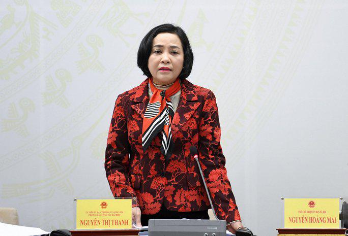 Bà Nguyễn Thị Thanh, Trưởng ban công tác đại biểu thuộc Ủy ban Thường vụ Quốc hội trả lời