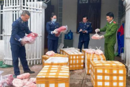 Tiêu hủy gần nửa tấn thịt và mỡ lợn ''bẩn'' chờ đi tiêu thụ