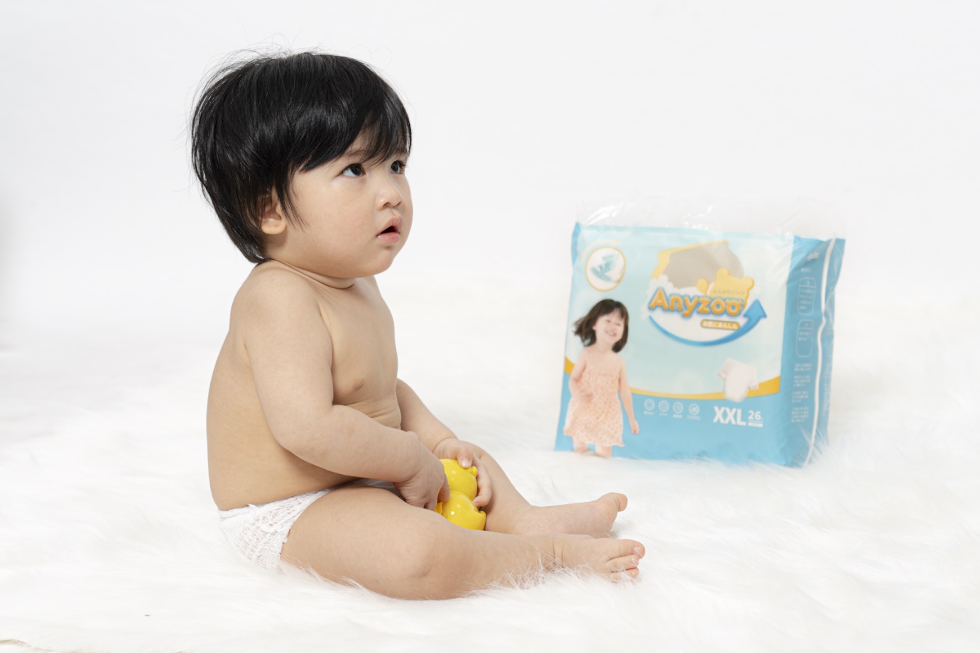 Bỉm Anyzoo có các size dùng cho bé dưới 5Kg cho tới 25Kg