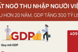 Kinh doanh - Bất ngờ thu nhập người Việt sau hơn 20 năm GDP tăng 300 tỷ USD