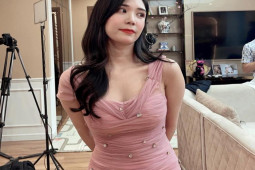 Thời trang - Thanh Bi diện váy "đánh lừa thị giác"