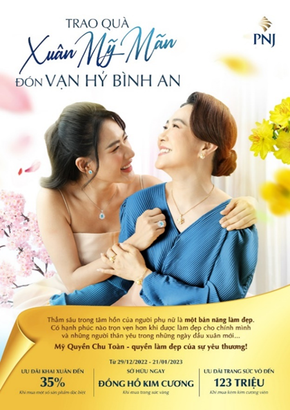 PNJ lan tỏa thông điệp "Trao quà Xuân mỹ mãn, đón vạn hỷ bình an"