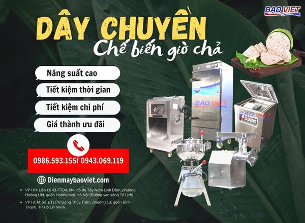 Tận hưởng lợi ích từ dây chuyền sản xuất giò chả Bảo Việt mang lại