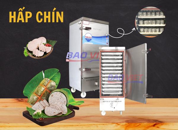 Hấp giò chả nhanh chóng với tủ hấp thực phẩm công nghiệp