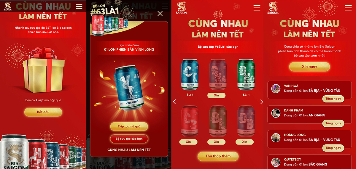 Giao diện website chương trình “Cùng Nhau Làm Nên Tết - #63Là1”