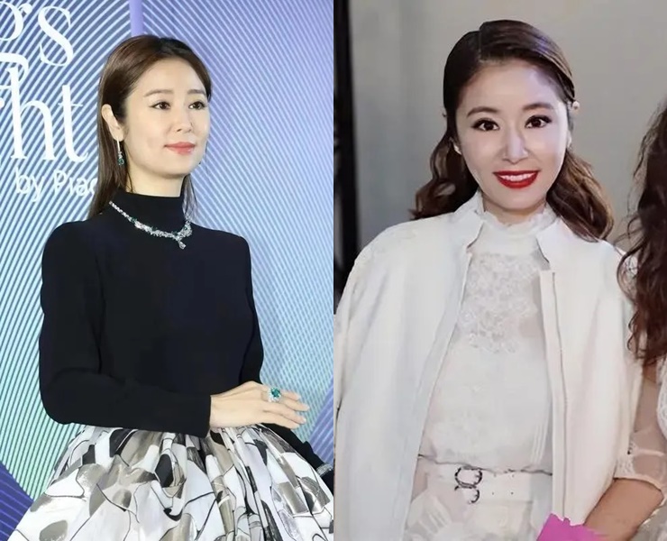 Lâm Tâm Như khi tham gia sự kiện trong nước (bên trái) và sự kiện nước ngoài (bên phải) có sự khác biệt nhau hoàn toàn.