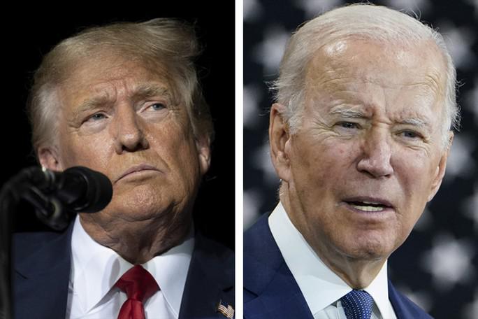 Tổng thống Joe Biden (phải) và cựu Tổng thống Donald Trump. Ảnh: AP