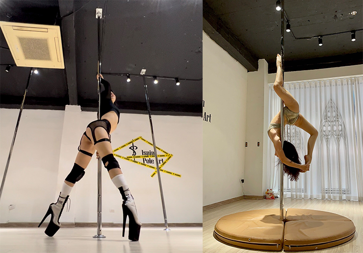 Hot girl Hà Nội muốn phát triển mạnh thể loại múa cột trên giày cao gót