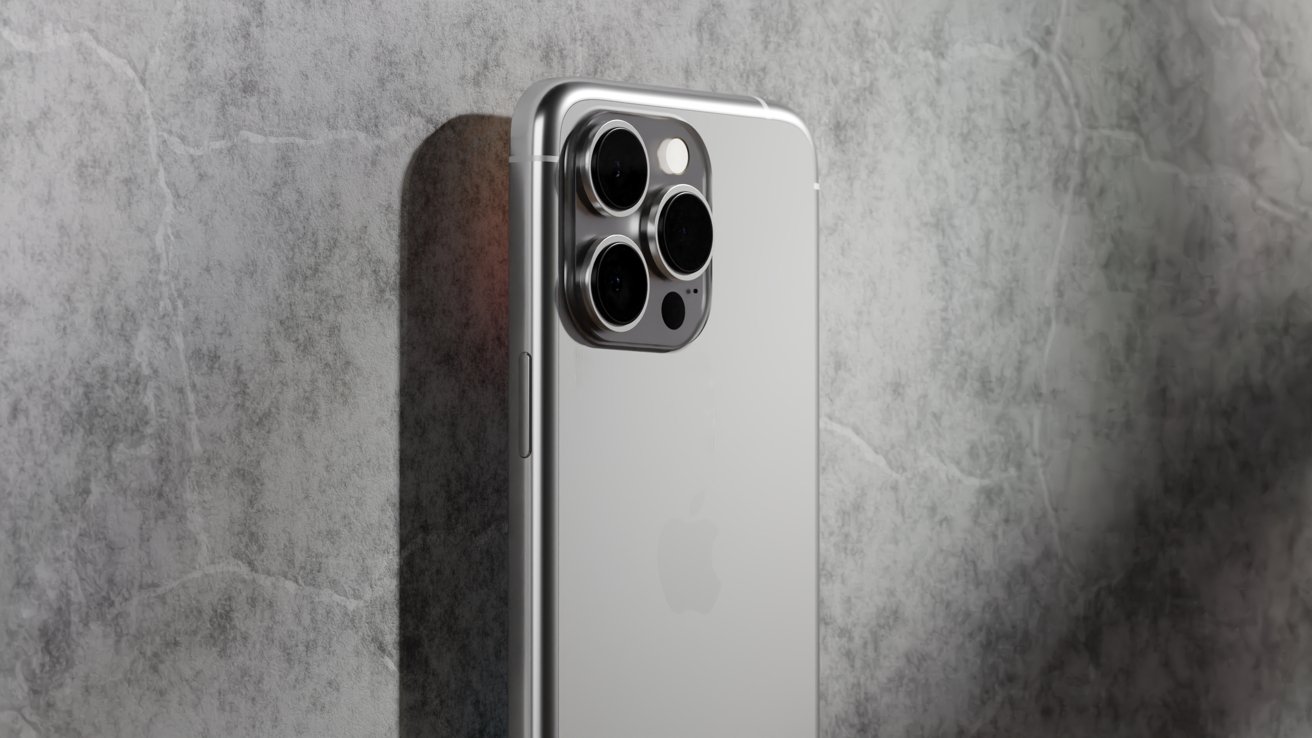 Ảnh concept iPhone 15 Pro với các cạnh mặt sau bo tròn.