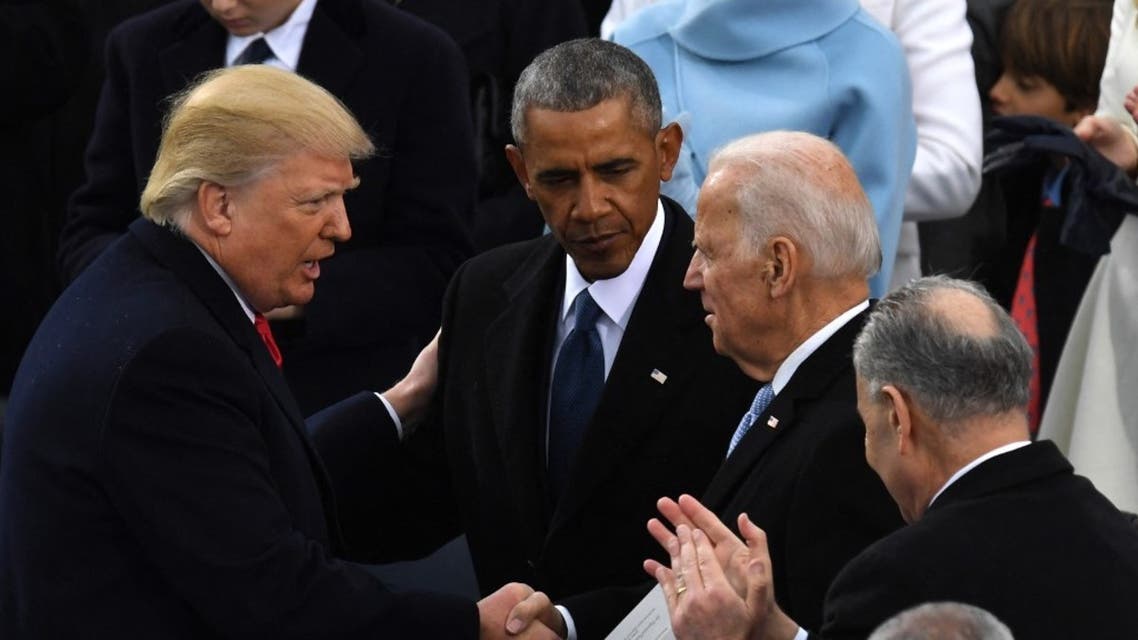 Ông Trump, ông Obama và ông Biden&nbsp;trong một cuộc gặp (ảnh: Reuters)
