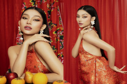 Đời sống Showbiz - Ngắm trọn vẻ đẹp sắc sảo, rực rỡ của Á hậu Lâm Thu Hồng trong bộ ảnh Tết 2023