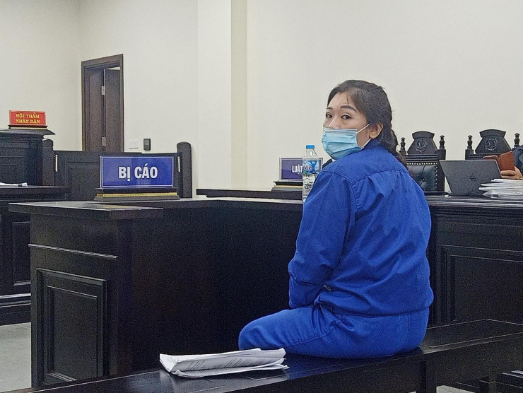 Bị cáo Trần Thị Thanh Hảo tại phiên tòa.