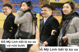 Phản ứng của Đỗ Mỹ Linh khi chồng Chủ tịch Hà Nội FC ”đánh dấu chủ quyền” giữa chốn đông nguời