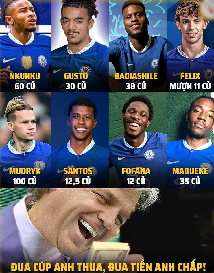 Đua cúp anh thua, chứ tiền anh không thiếu.