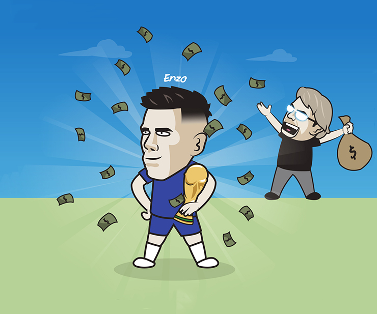 Chelsea vung tiền mua nhà vô địch World Cup.