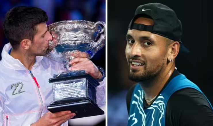 Kyrgios (phải) được đánh giá đủ sức cản bước Djokovic (trái) giành thêm Grand Slam