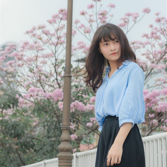 Chỉ cần nhẹ nhàng thả dáng bên hoa kèn hồng là bạn có được những tấm ảnh "triệu like". Ảnh: Bui QuynhAnh, Nguyễn Vĩnh Thụy