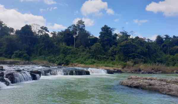 Khu vực thác Gia Long, nơi xảy ra vụ đuối nước.