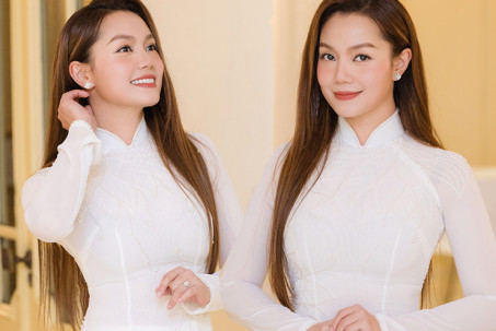 Nguyễn Ngọc Anh diện áo dài trắng “vắt chân lên cổ” chạy 2 show đầu năm
