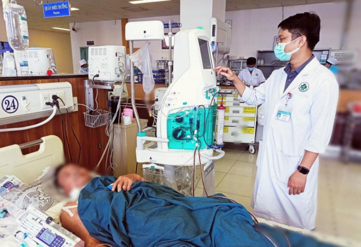 Một trường hợp ngộ độc đang được điều trị tại Bệnh viện Đa khoa Trung tâm An Giang
