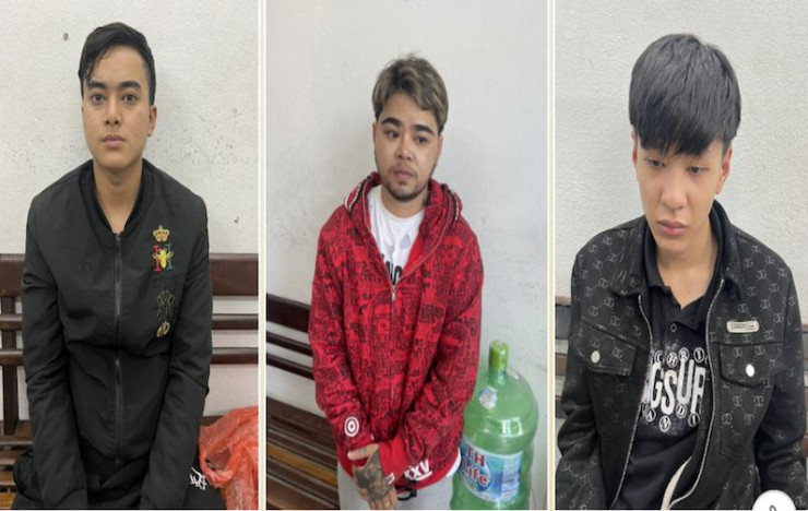 Một số đối tượng trong đường dây bán ma túy cho học sinh vừa bị Công an quận Thanh Khê bắt giữ.