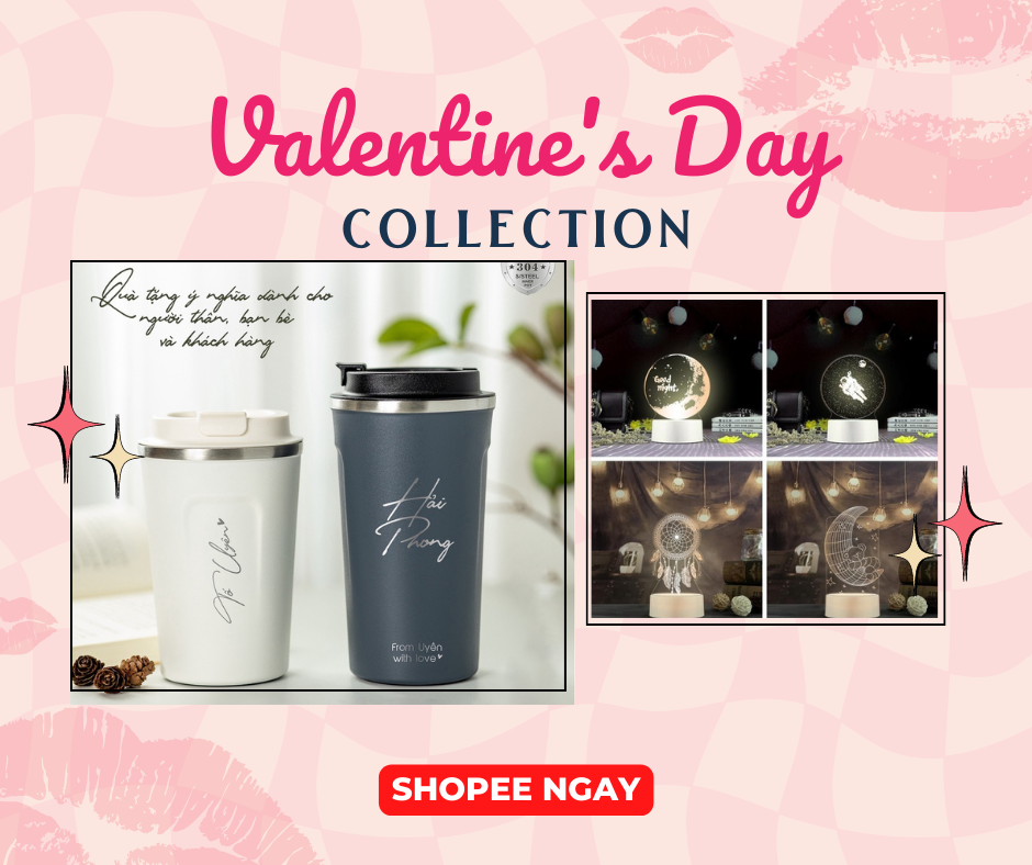 Cốc giữ nhiệt cho cặp đôi và đèn ngủ để bàn đầy thơ mộng là gợi ý vô cùng độc đáo để dành tặng người thương lẫn bản thân trong ngày Valentine tới. Tham khảo thêm hàng nghìn gợi ý quà tặng thuộc ngành hàng Đời sống đang sale đậm tại đây: https://shopee.vn/collections/2236586