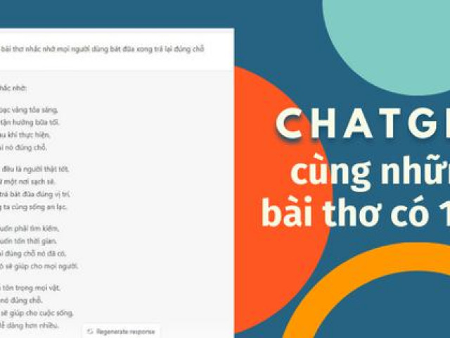”Văn võ song toàn” như ChatGPT: Làm thơ với mọi đề tài, gợi ý văn mẫu ”thả thính”