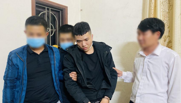 Nguyễn Anh Tuấn thời điểm bị bắt giữ. Ảnh: CA