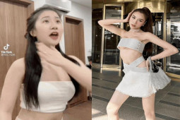 Đời sống Showbiz - "Cô vợ quốc dân" trắng như bông bưởi diện áo gang tay có hot bằng MC chân dài 1,1m?