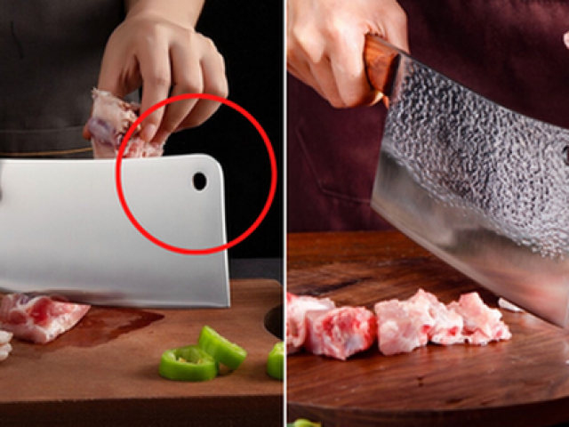 Ẩm thực - Bất ngờ với câu trả lời về "lỗ tròn trên thân dao" dùng để làm gì?