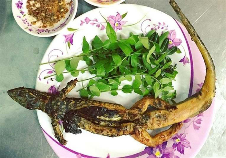 Nhờ hương vị thơm ngon đặc biệt, từ lâu kỳ nhông đã là đặc sản nổi tiếng
