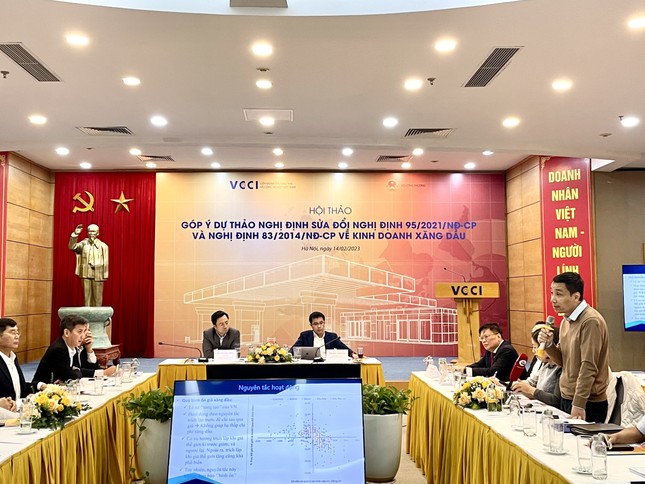 Tiến sĩ Phạm Thế Anh phát biểu tại hội thảo và chỉ ra những bất cập của Quỹ Bình ổn giá xăng dầu.