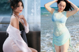 Giải trí - Hai cô gái cao mét rưỡi diện váy mỏng như sương khiến bao anh ngoái nhìn