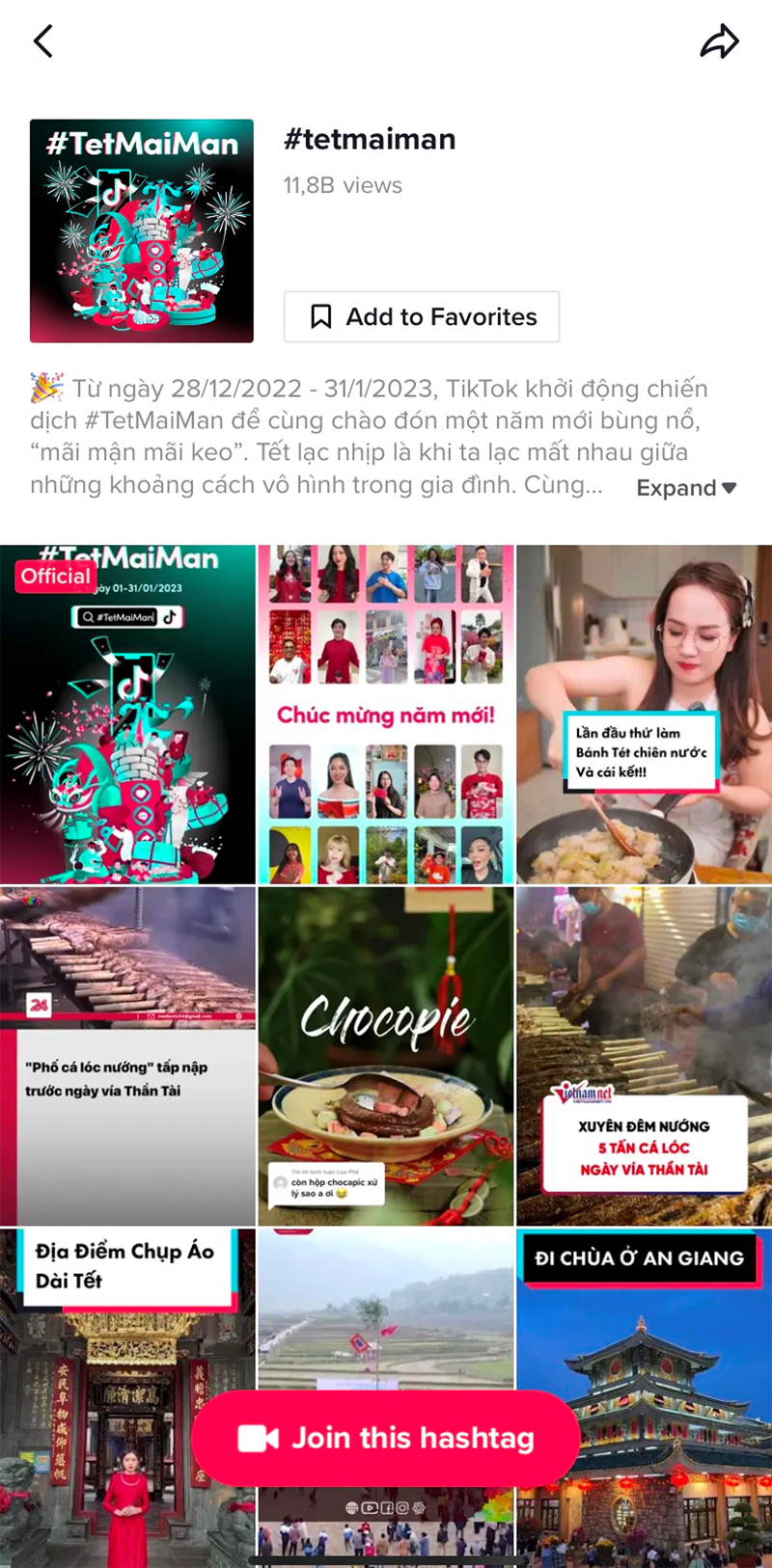 Sau một tháng triển khai chiến dịch, hashtag #TetMaiMan thu hút hơn 11,6 tỷ lượt xem