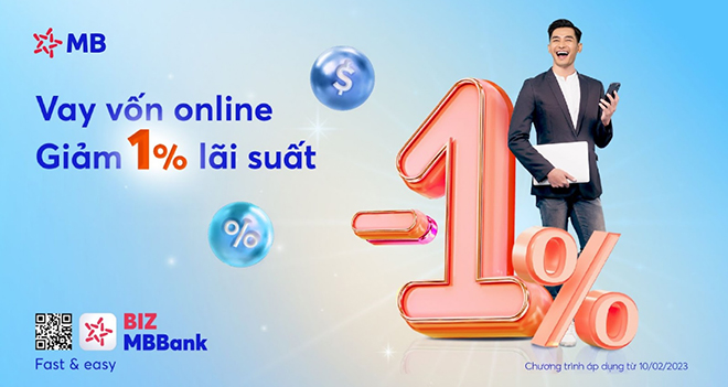 Vay vốn trên BIZ MBBank, khách hàng doanh nghiệp được giảm lãi suất tới 1%/năm - 1