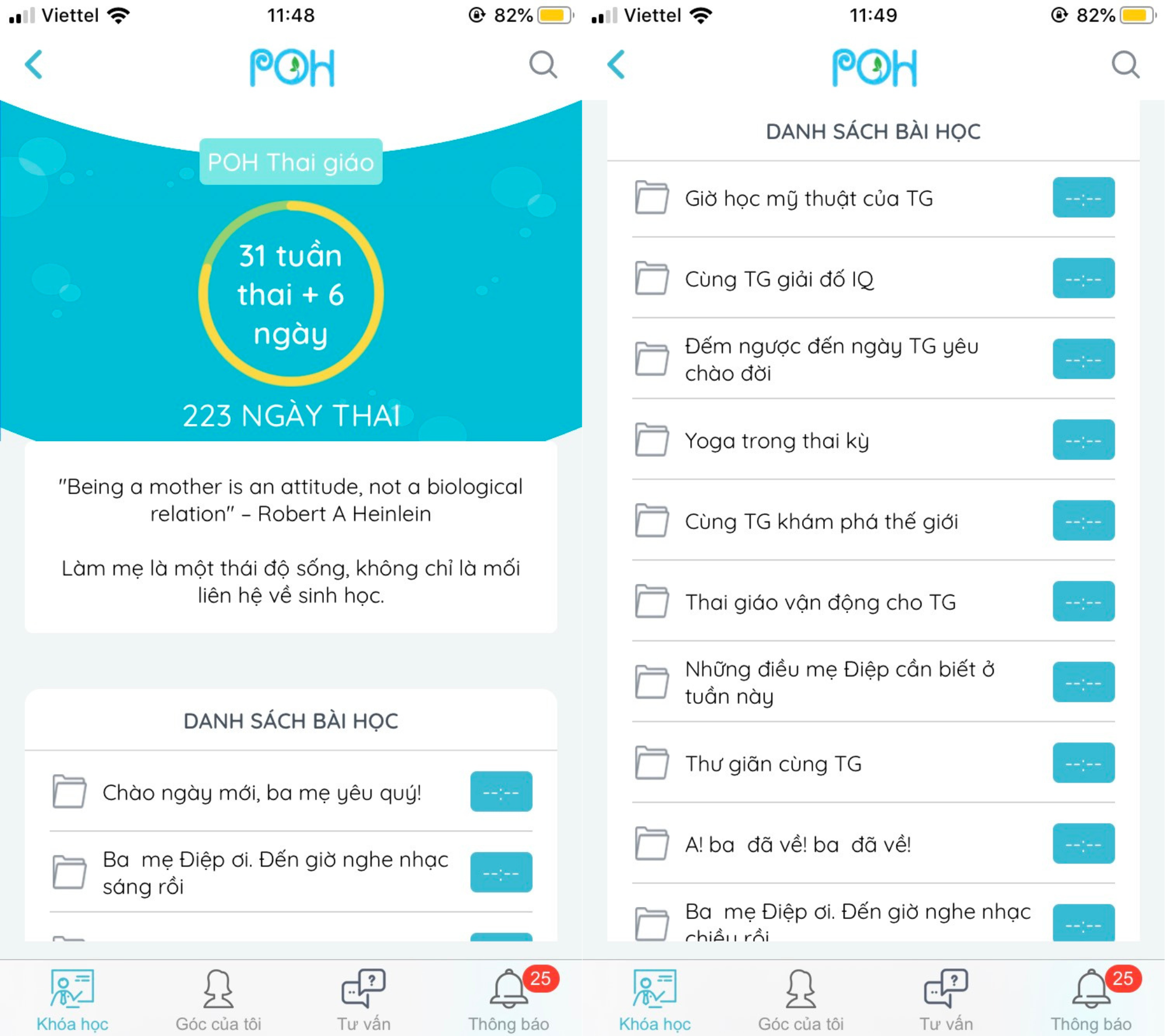 Khóa học POH Thai giáo cá nhân hóa cho từng mẹ và bé