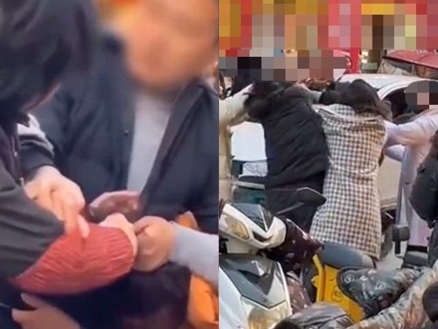 Bạn trẻ - Cuộc sống - Vợ và con gái cùng xé váy "tiểu tam" giữa đường, choáng nặng với thái độ của người chồng