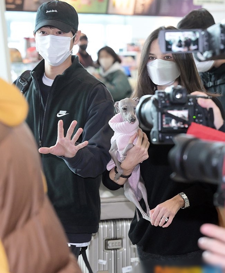 Hành động của Song Joong Ki với vợ bầu tại sân bay gây chú ý - 2