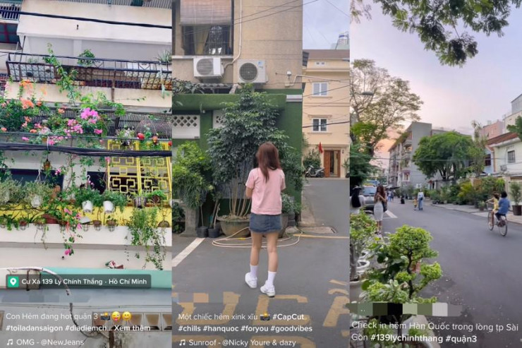 Hẻm Hàn Quốc” là tên gọi mà các bạn trẻ đặt con hẻm 139 Lý Chính Thắng cực "hot" trên mạng xã hội. Ảnh: Chụp màn hình