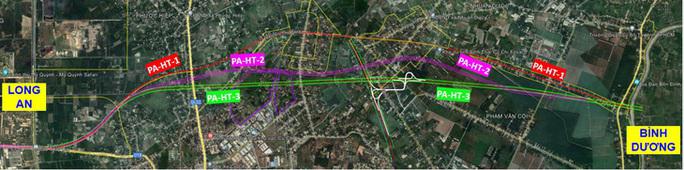 Ba phương án hướng tuyến Vành đai 4 TP HCM đoạn qua thành phố được đưa ra đánh giá, so sánh - Ảnh: Sở Giao thông vận tải TP HCM