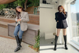 Thời trang - 9 cách phối bốt đầu gối cực chất và sành điệu