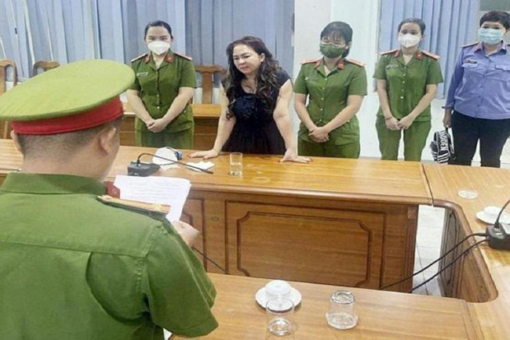 Bà Nguyễn Phương Hằng lúc bị bắt. Ảnh: CACC