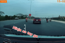 Xe máy - Xe đạp - Clip: "Ninja Lead" hồn nhiên rẽ ngược chiều đi thẳng vào chốt CSGT