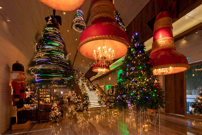 Một góc của trung tâm tổ chức sự kiện GEM Center được trang hoàng vô cùng lung linh nhân dịp Giáng sinh 2022