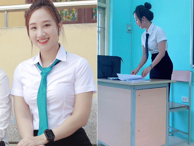 “Cô giáo xinh nhất Vĩnh Phúc” khiến dân mạng xôn xao vì loạt clip đi dạy - 2