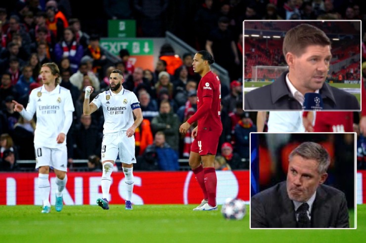 Gerrard, Carragher chỉ trích Liverpool thậm tệ sau trận thua Real